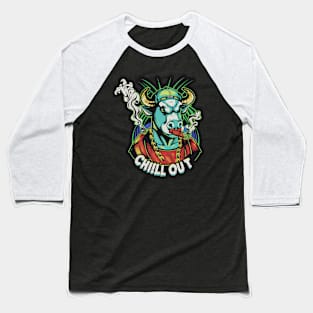 Hip Hop Bull Chill Out Artwork Baseball T-Shirt